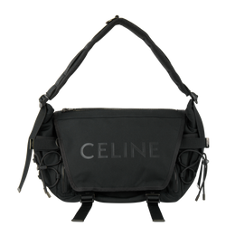 Large Logo Waist Bag, Canvas, Black, F-SL-2252, DB/E, 4*